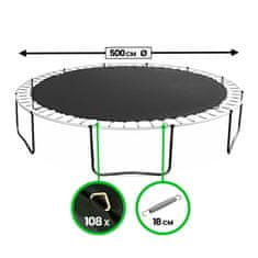 Odbojna površina za trampolin 500 cm (108 lukenj)