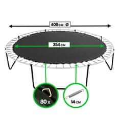 Aga Odbojna površina za trampolin 400 cm (80 zank)