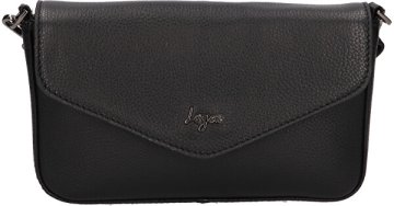 Lagen Ženska usnjena torbica za čez ramo LG050 črna