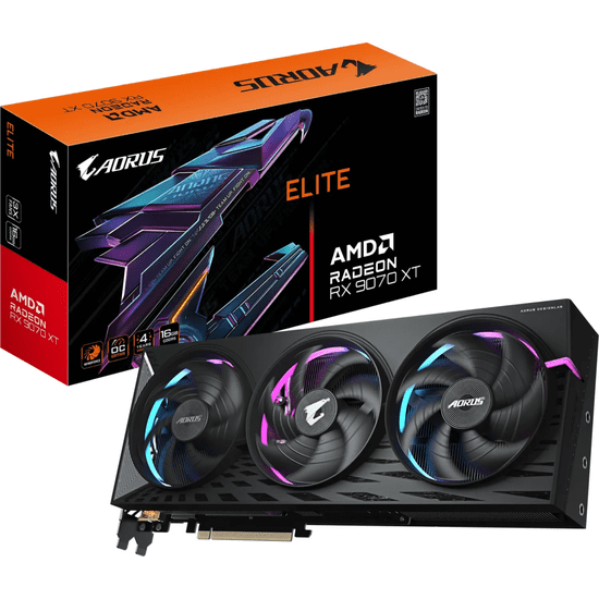 Gigabyte Grafična kartica Aorus Radeon RX 9070 XT ELITE 16G, 16GB GDDR6, PCI-E 5.0