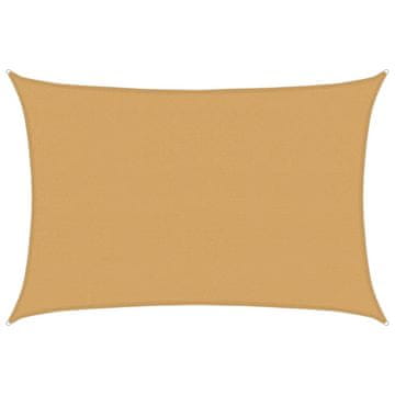 Vidaxl Senčno jadro 160 g/m² pravokotno peščeno 4x6 m HDPE