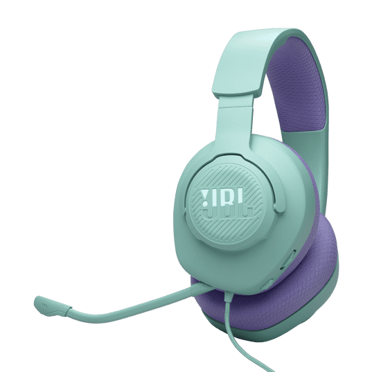 JBL Quantum 100M2 slušalke, žične, modre/zelene (JBLQTUM100M2CYN)