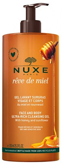 Nuxe Rêve de Miel Čistilni gel za prhanje (izjemno bogat čistilni gel za obraz in telo) 750 ml