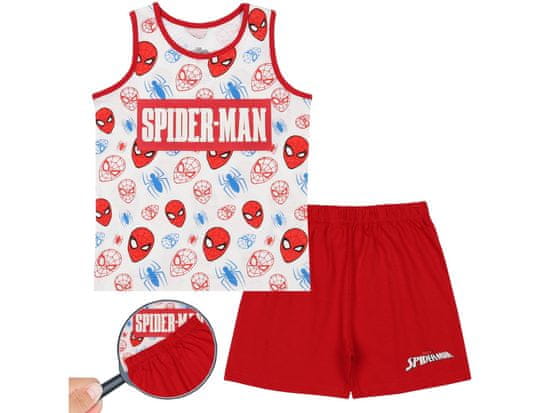 MARVEL COMICS Spider-Man Deška dvodelna pižama brez naramnic, kratke hlače, rdeča