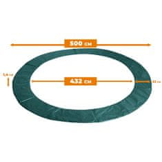Aga Pokrivalo za vzmeti za trampolin EXCLUSIVE 500 cm Temno zeleno