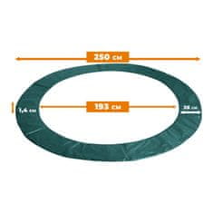Aga Pokrivalo za vzmeti za trampolin 250 cm Temno zeleno