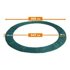 Aga Pokrivalo za vzmeti na trampolinu SPORT EXCLUSIVE 305 cm Temno zeleno
