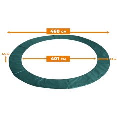 Aga Pokrivalo za vzmeti za trampolin 460 cm Temno zeleno