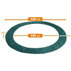 Aga Pokrivalo za vzmeti za trampolin EXCLUSIVE 430 cm Temno zeleno