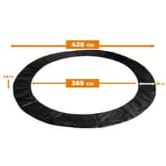 Aga Pokrivalo za vzmeti za trampolin EXCLUSIVE 430 cm Črna
