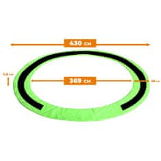 Aga Pokrivalo za vzmeti za trampolin EXCLUSIVE 430 cm Svetlo zelena/Črna