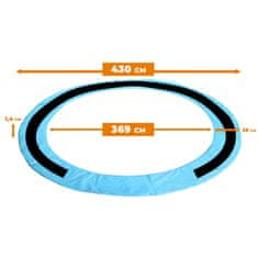 Aga Pokrivalo za vzmeti za trampolin EXCLUSIVE 430 cm Svetlo modra/Črna