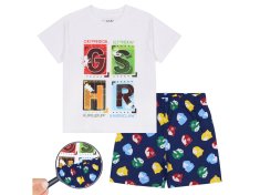 sarcia.eu Harry Potter Fantovska poletna pižama s kratkimi rokavi v beli in mornarski barvi 98cm