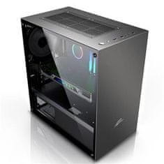 Evolveo M4/Micro ATX/Transpar./Črna