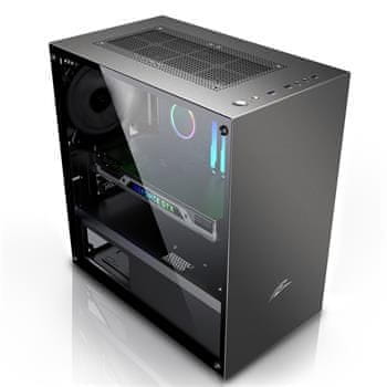 Evolveo M4/Micro ATX/Transpar./Črna