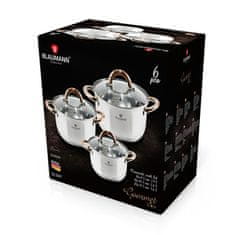 Blaumann Komplet posode iz nerjavečega jekla 6 kosov Gourmet line Copper BL-3247