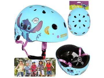 Disney DISNEY Stitch Modra kolesarska čelada za otroke, lahka, nastavljiva 52-56 cm