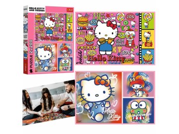 HELLO KITTY Hello Kitty in Prijatelji Sestavljanka 2x200 elementi TREFL