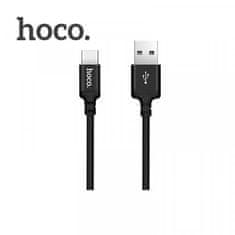 Hoco Podatkovni kabel Type C na USB 1m 3A črn pleten