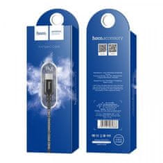 Hoco Podatkovni kabel Type C na USB 1m 3A črn pleten