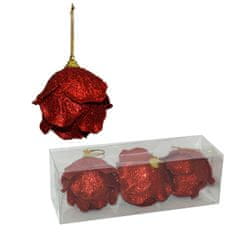 Denis Rdeče kroglice 8 cm, 3/1 pakiranje