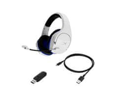 HP HyperX Cloud Stinger Core - brezžične igralne slušalke (belo-modre) - PS5-PS4