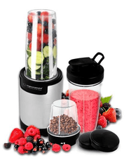 Esperanza Smoothie maker 9 v 1, 1x 0,8L-1x0,5L, 1x0,35l, mlinček za kavo, 900W, 6-rezil, črne barve