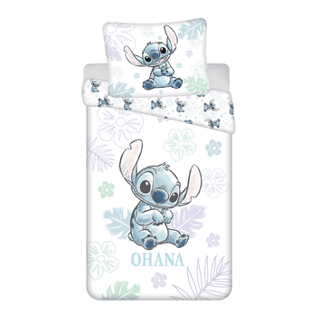 Jerry Fabrics Otroški posteljni komplet Lilo in Stitch Ohana 140 x 200 cm bombaž Disney