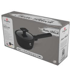 Kozarec s pokrovom s titanovo površino 16 cm Matte Black Collection BH-8175