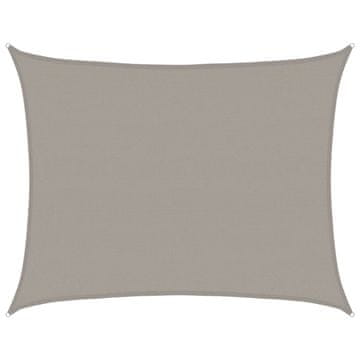 Vidaxl Senčno jadro 160 g/m² pravokotno svetlo sivo 6x7 m HDPE