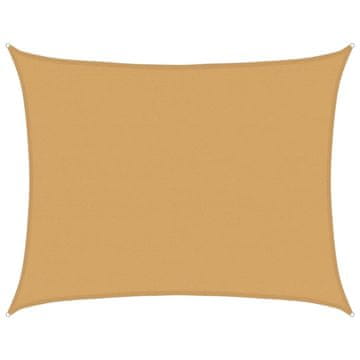 Vidaxl Senčno jadro 160 g/m² pravokotno peščeno 6x8 m HDPE