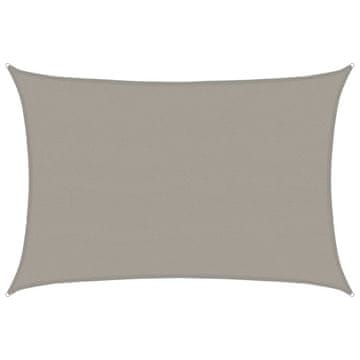 Vidaxl Senčno jadro 160 g/m² pravokotno svetlo sivo 5x6 m HDPE