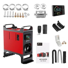  Hcalory Parkirni grelec HC-A02, 8 kW, dizel, Bluetooth (rdeče)