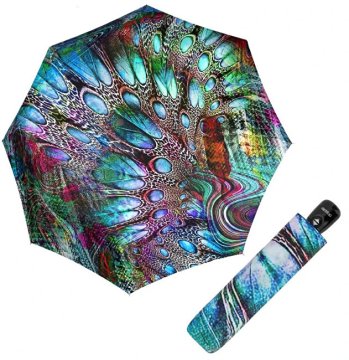 Doppler Ženski zložljivi dežnik Fiber Magic Pavone