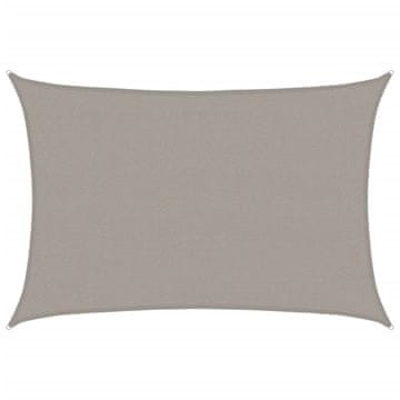 Vidaxl Senčno jadro 160 g/m² pravokotno svetlo sivo 4x5 m HDPE