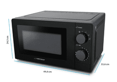 Esperanza Mikrovalovna pečica ESTOFADO, 700W, 20L, črna