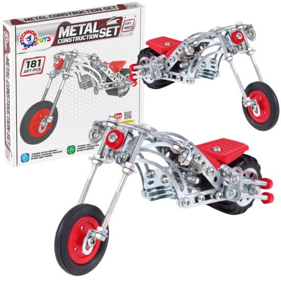 shumee Kovinski gradbeni komplet za motorno kolo za sestavljanje motorja Constructor 4807