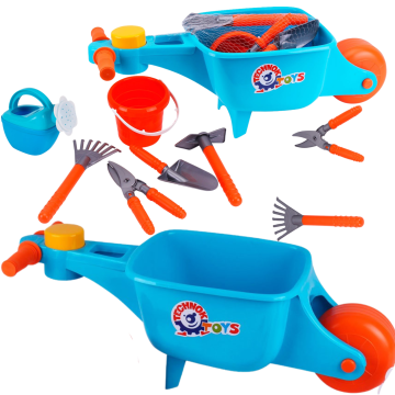 shumee Vrtnarski set, samokolnica, vedro, orodje, lopata, grablje, zalivalka za otroke 8485