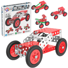 shumee Kovinska konstrukcija Set igrača za sestavljanje 4 različnih modelov vozil 6405