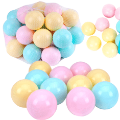 shumee Komplet plastičnih žogic Colorful Pool Balls 30 kosov Pastel 5538