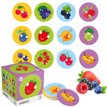shumee Igra spominov MINI "Sadje" Izobraževalna igra spomina 12 parov komplet za otroke 300586