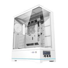darkFlash Računalniško ohišje DY451L brez ventilatorjev (belo)