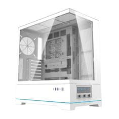 darkFlash Računalniško ohišje DY451 brez ventilatorjev (belo)