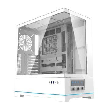 darkFlash Računalniški ohišje Darkflash DY451 brez ventilatorjev (belo)