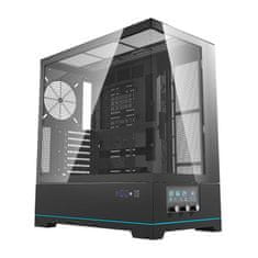 darkFlash Računalniško ohišje DY451 brez ventilatorjev (črno)