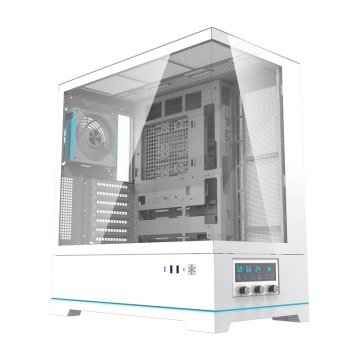 darkFlash Računalniški ohišje Darkflash DY451 PRO (belo) + 1 ventilator