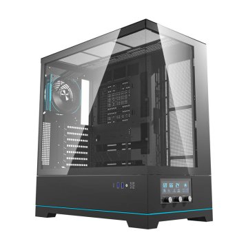 darkFlash Računalniško ohišje DY451 PRO (črno) + 1 ventilator
