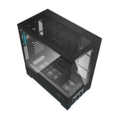 darkFlash Računalniško ohišje DY451 PRO (črno) + 1 ventilator