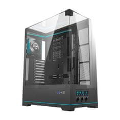darkFlash Računalniško ohišje DY450L PRO (črno) + 1 ventilator