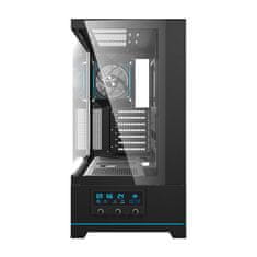 darkFlash Računalniško ohišje DY451 PRO (črno) + 1 ventilator
